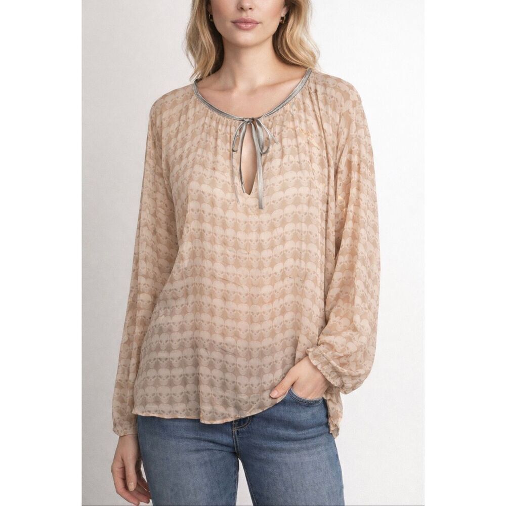 Paula Thomas for TW Silk Skull Blouse